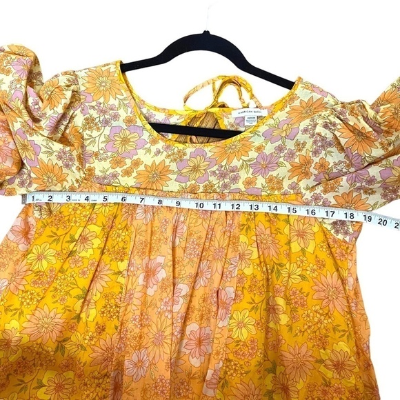 AMERICAN Eagle Puff Sleeve Floral Printed Dress - Picture 14 of 15